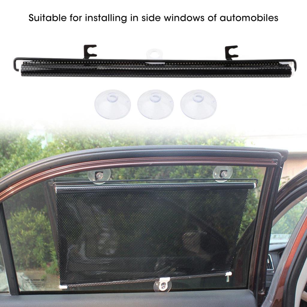 PVC Car Auto Retractable Sunshade Curtain 40*60cm Roll Sun Shade Shield for Side Window