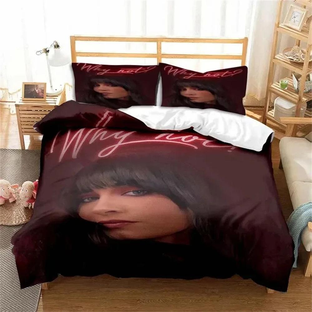 3D Print Spanish Singer A-Aitana Bedding Set,Duvet Cover Bed Set Quilt Cover Pillowcase,King Queen Twin Size Boys Girls Adults