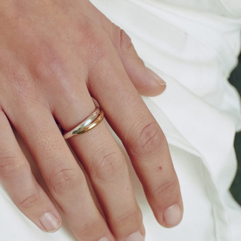 YUSOWA BARCHAN 2LINE RING (3COLOR)