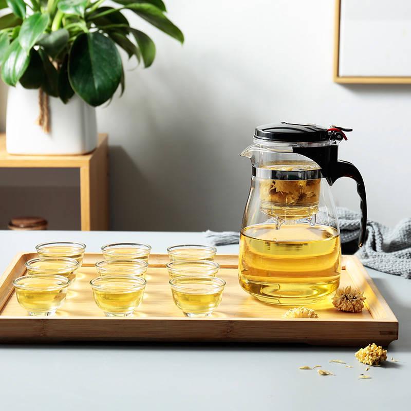 Elegant Multi-purpose Teapot with One-key Filter - Glass Tea Brewing Set & Gift with Custom Logo Print