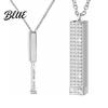 Love Necklace with Hidden Message I You Secret Slider Adjustable