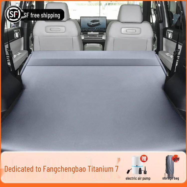 Equation Leopard Titanium 7 Inflatable Travel Mattress - Car Bed, Trunk Sleeping Pad for Camping and Self-Driving Tours.