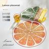 Luxury Embroidered Linen Placemats - Double Layer Round Lemon Pattern Customizable