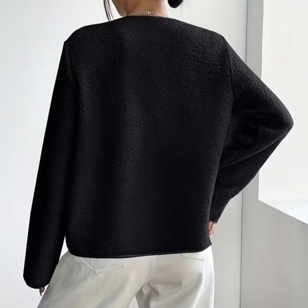 Women's Fashion Casual Long Sleeve Solid Color Jacket