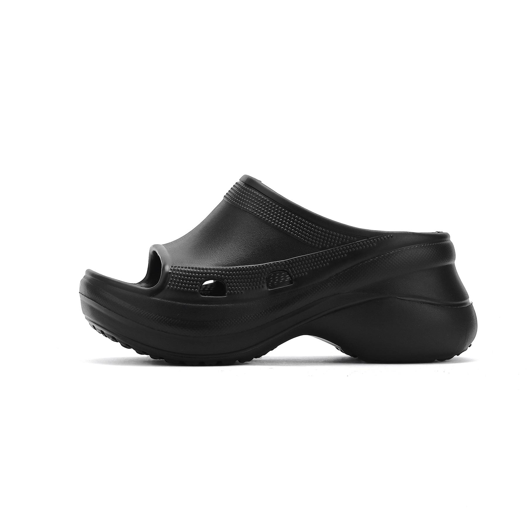 

Женские летние шлепанцы на толстой подошве, клинья из ЭВА - Европейский и американский стиль 39 чёрный