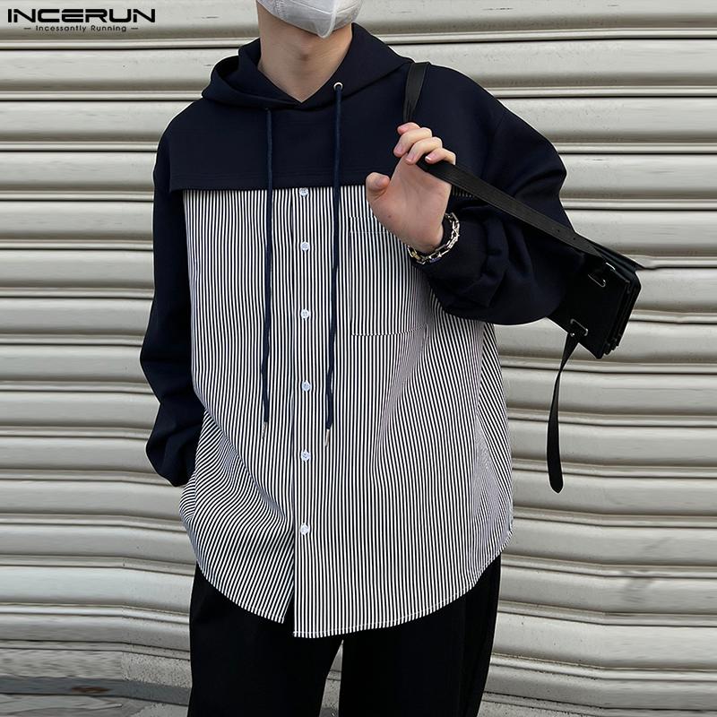 

INCERUN весенне-осенние мужские свободные пальто разных цветов, топы