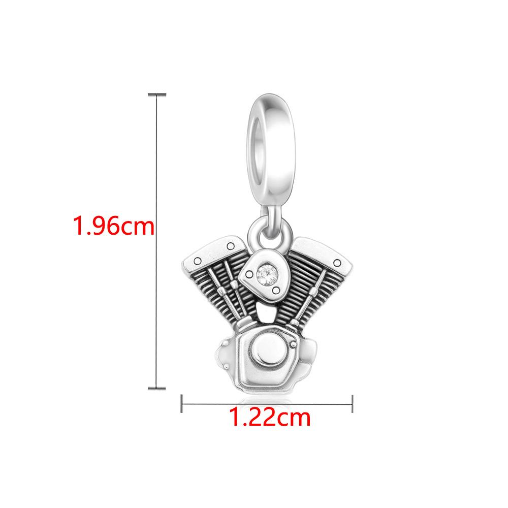 Eco-Friendly Copper S925 Toothbrush Set with Bonfire Axe Pendant DIY Beads