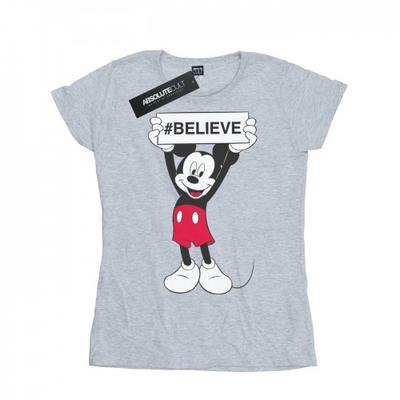 Womens/Ladies Mickey MouseBelieve Cotton T-Shirt