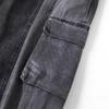Unisex Streetwear Wide Leg Jeans Vintage Black Grey Patchwork Denim Pants Relaxed Fit Fall