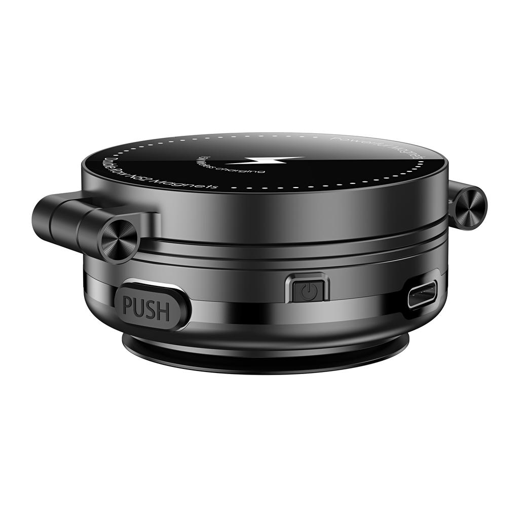 Car Magnetic Vacuum Adsorption Bracket with Wireless Charger 360 degree Rotating Navigation Mobile Phone Holder Car Phone Stand