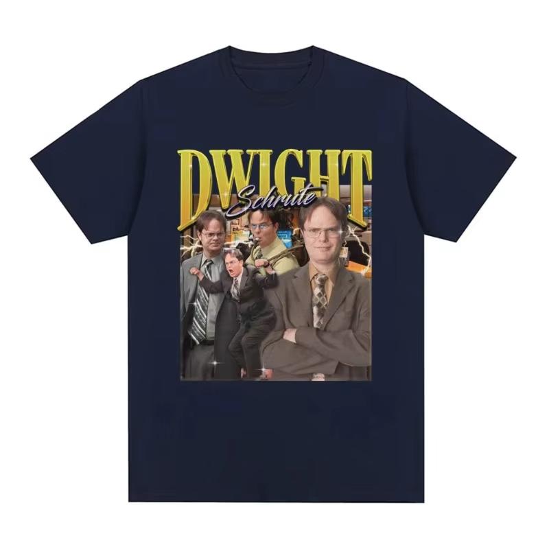 Dwight Schrute Michael Scott Homage The Office T-shirt Tv Series T Shirt Men Women Cotton Casual Short Sleeve Harajuku T-Shirts