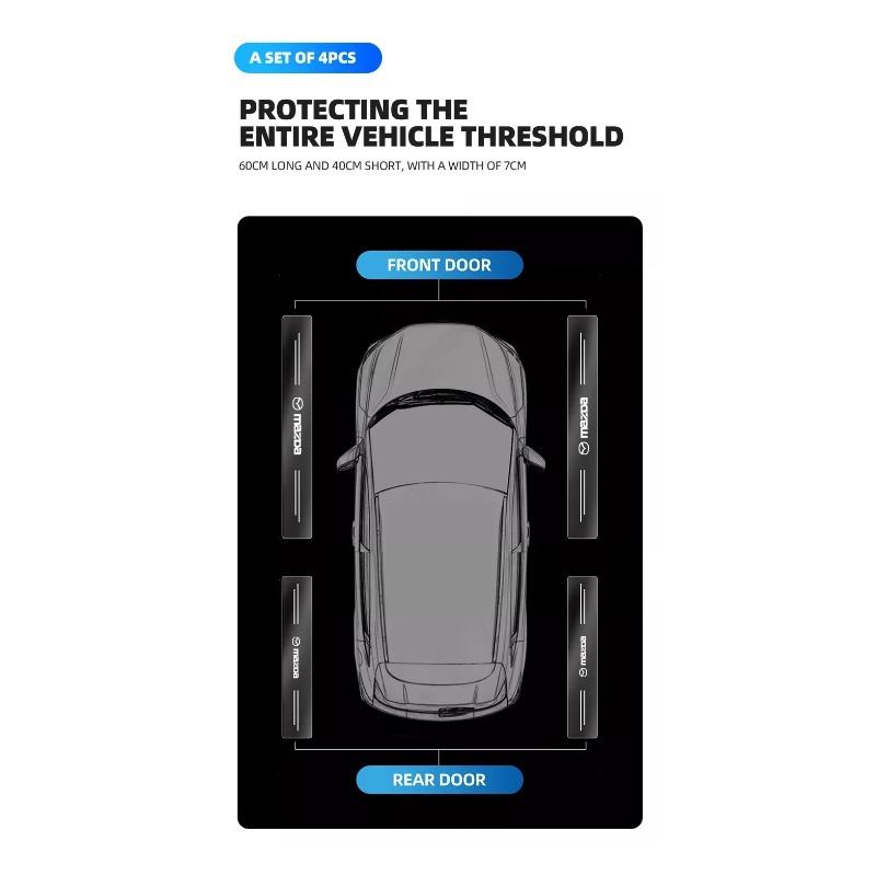 4Pcs Car Anti-collision Strip Tape Scratchproof Protective Stickers For Mazda 3 Alexa CX30 CX-4 CX5 CX-5 CX8 CX-8 CX-30 CX9 CX-9