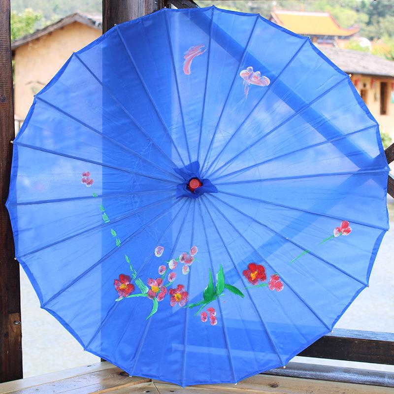 Ancient Style Silk Cloth Paper Umbrella for Dance and Cheongsam Performance - Decorative Craft Umbrella In Various Sizes for Adults and Kids