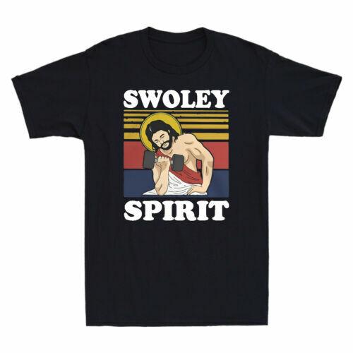 Jesus Gewichtheben Swoley Geist Lustig Vintage Unisex Kurzarm T-Shirt
