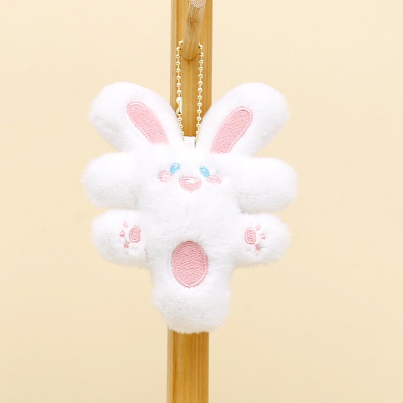 

Lucky Plush Adorable Rabbit Keychain Cute Stuffed Toy Short Plush Doll Bunny White Rabbit