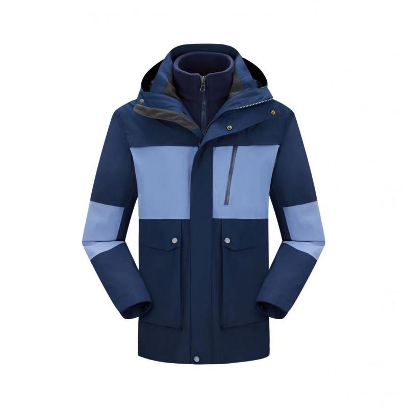 Men Women 3-in-1 Waterproof Windproof Hiking Jacket With Removable Fleece Liner Winter Outdoor Camping Skiing