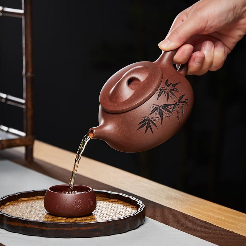 Hu Xiaoxiang Handmade Yixing Zisha 'Jingzhou Shipiao' Teapot