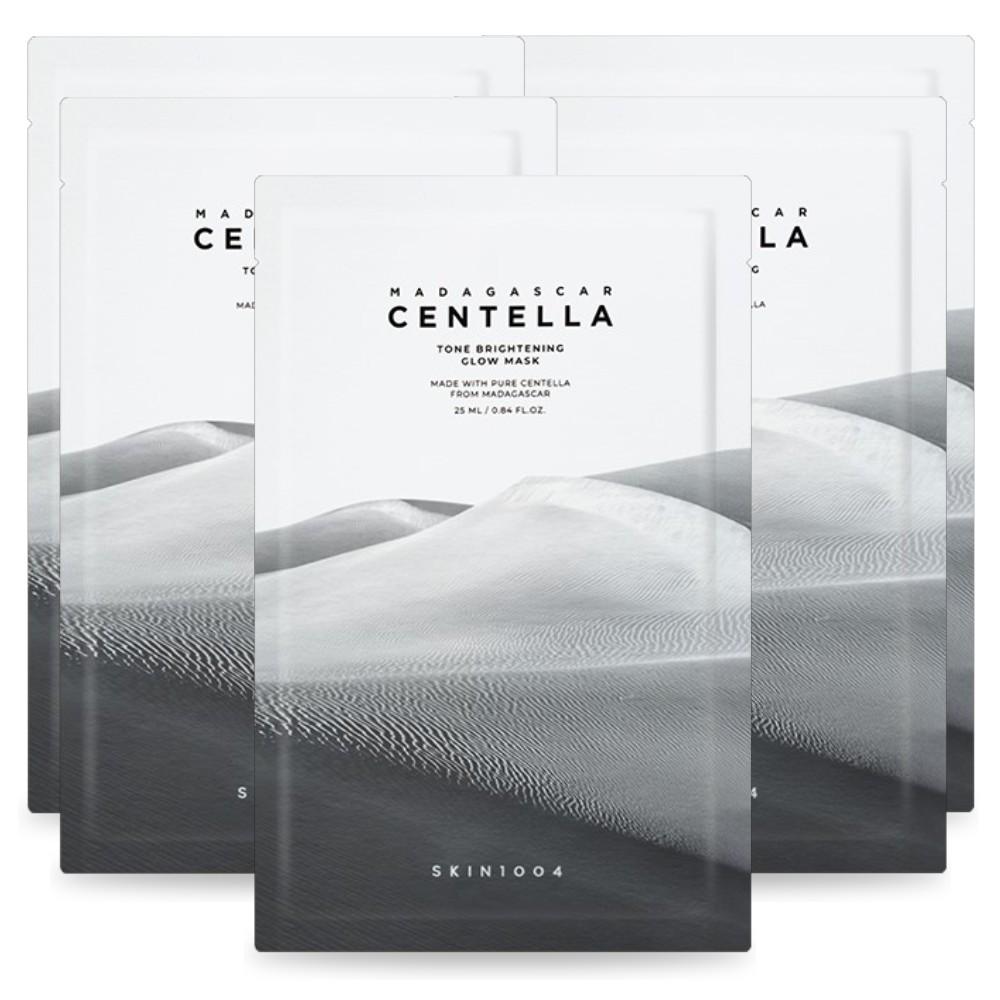 SKIN1004 Madagascar Centella Tone Brightening Glow Mask Sheet 25ml x 5pcs – Radiance Boosting & Soothing Korean Facial Mask