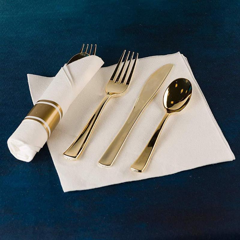 

Одноразовые пластиковые ножи, вилки, ложки, салфетки, праздничная посуда, бумажные кольца, для мероприятий на открытом воздухе, ужинов, свадеб, универсальные