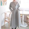 Plus Size Women's Autumn/Winter Plush Hooded Dress with Waist-Cinch, Ankle-Length, Slimming Fit