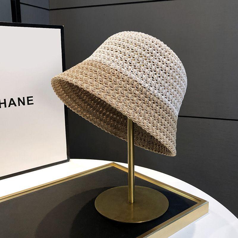 Japanese Style Cut Out Fisherman Hat Women's 2025 New Arrival Outdoor Sun Hat Sun Protection Bucket Hat Face-Looking Small Sun Hat