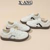 Cowhide soft-soled white shoes children's shoes women's autumn new versatile casual sports shoes board shoes