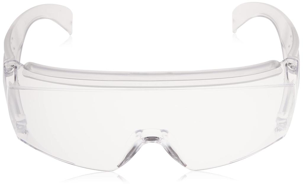 Yamamoto Kogaku YAMAMOTO Überbrillentyp Sicherheitsbrille mit oberer Polsterleiste Kann mit großen Brillen verwendet werden Breite Bügel Klare Hartbeschichtung Hergestellt in