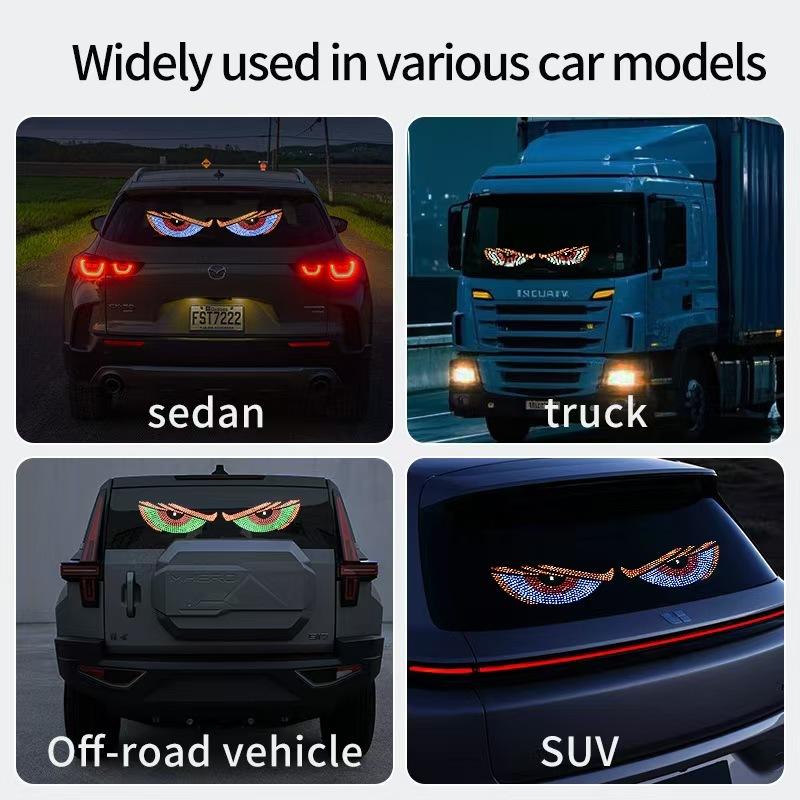 RGB Dynamic Demon Eye Decorative Light Truck Devil's Eye Light Led Display Decor Pixel Panel Windshield USB 5V Multi-Mode Lamp