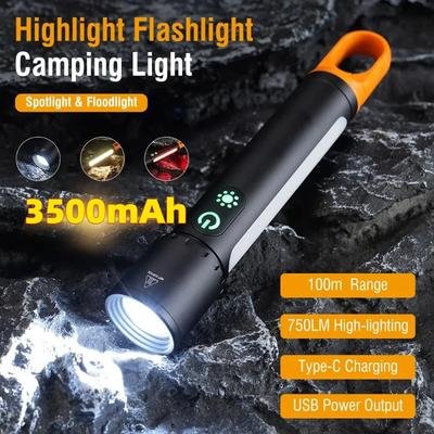 Lanternă LED Zoom Portabilă Multifuncțională pentru Exterior Breloc Lanternă Reîncărcabilă cu Lumină Laterală
