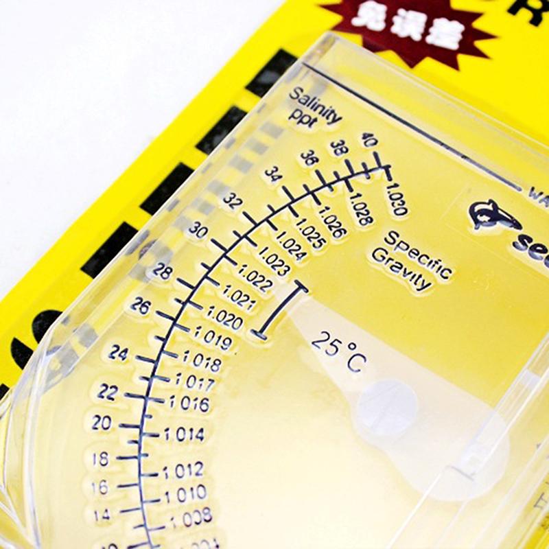 High Precision Seawater Hydrometer Automatic Fish Tank Hydrometer Transparent Salinity Meter