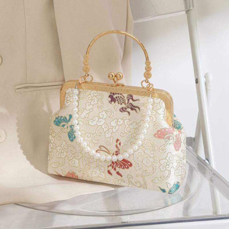 Women's bag new spring and summer messenger bag butterfly pattern high-end bag evening bag