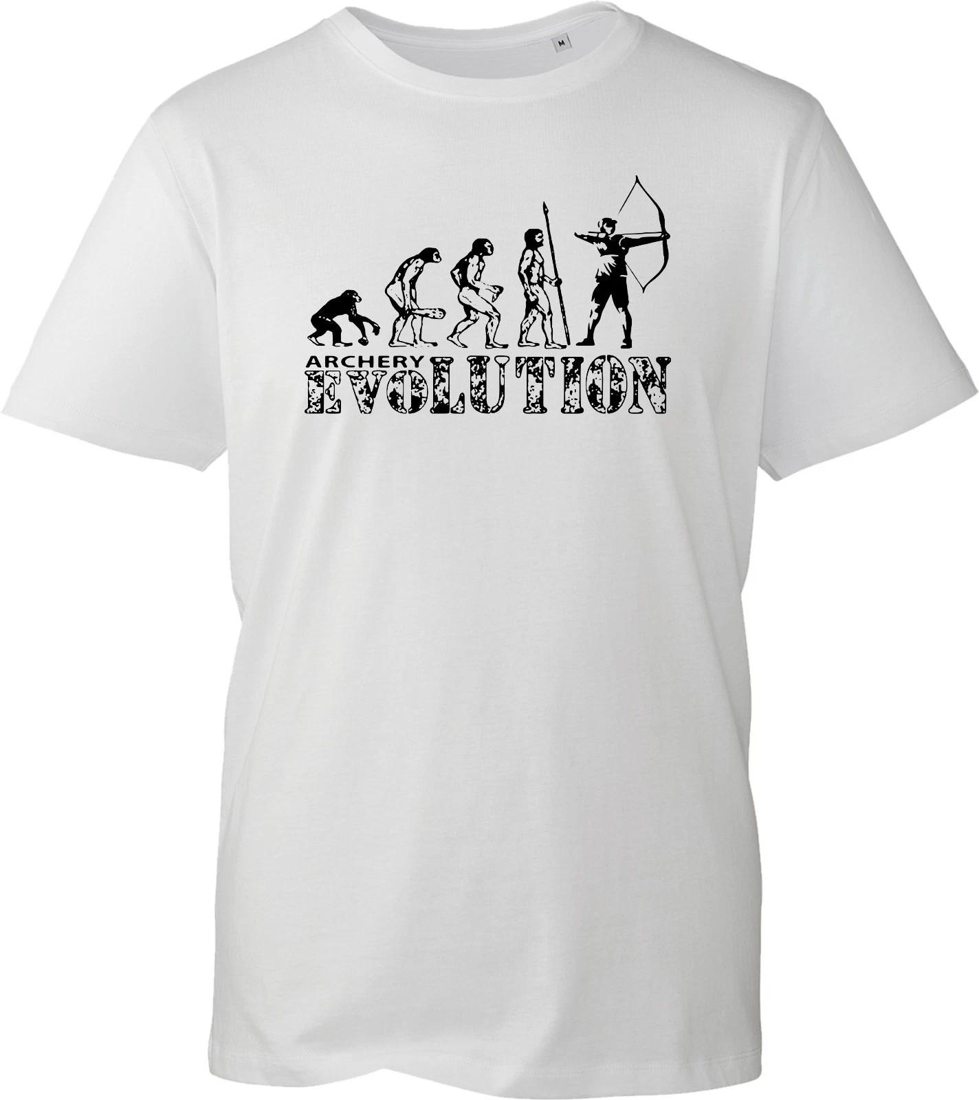 

Archery Evolution Men s Unisex T-Shirt Bow Arrow Lover Funny Archer Tee Gift XL