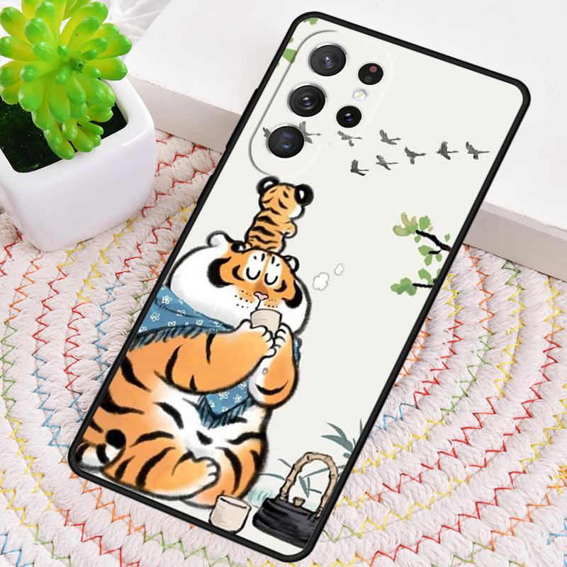 

Funny Cartoon Tiger Phone Case for Samsung Galaxy note 10 pro S26 Ultra S23 S24 FE S25 S21 S22 PLUS shockproof Cove Galaxy S24+