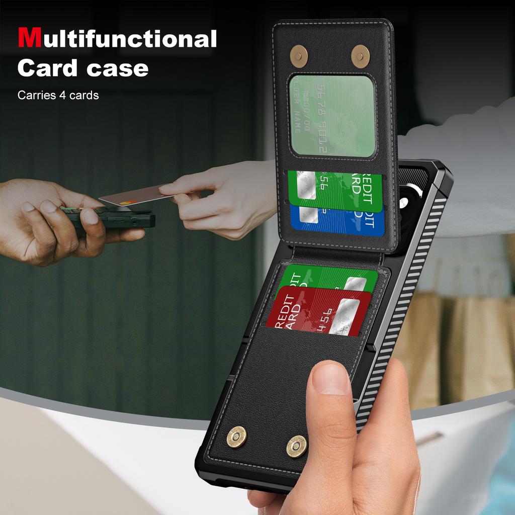 ZM11 For Google Pixel 9 Pro/9 Case Card Slot Kickstand PU+TPU Phone Cover