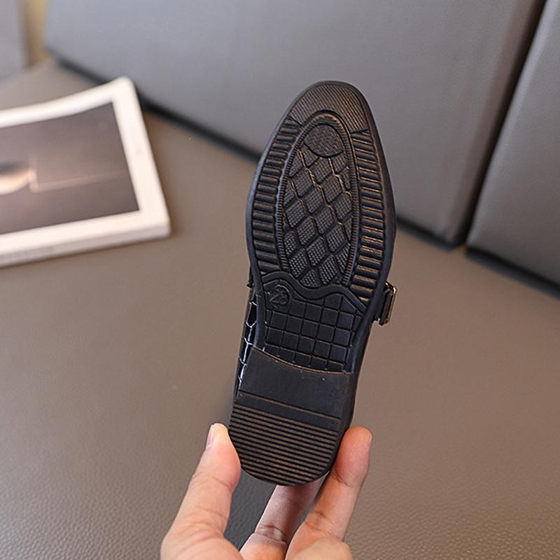 Dětská obuv Móda Chlapci Černé baleríny Všestranná školní vystoupení Boty s nízkým podpatkem