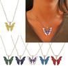 Butterfly Pendant Choker Adjustable Chain Necklace Perfect Gift for Girls Women