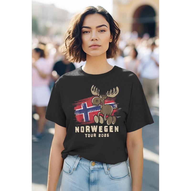 Norway Tour 2026- Elk T- Shirt Tee Unisex Man Gift Ed Boy