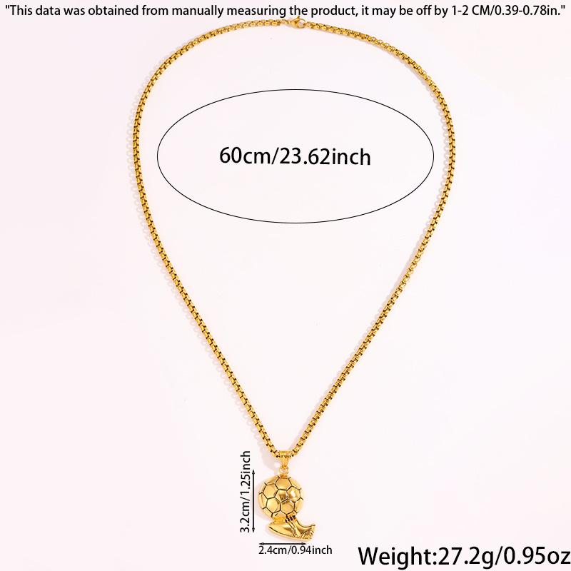 Titanium Steel Necklace, Gold Cup Foot Boots Pendant, Trend World Cup Necklace, Fan Football Manchester United Fashion Necklace.