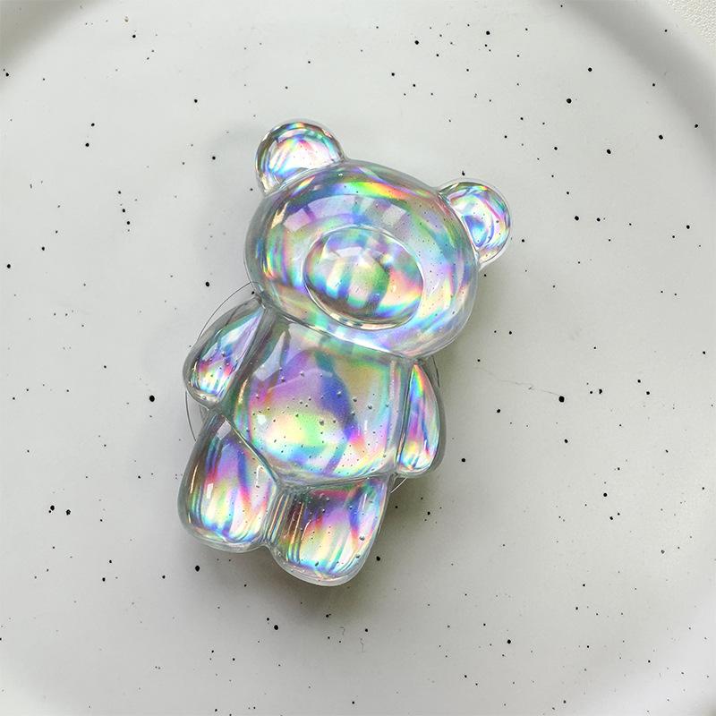 Laser Bear Love Cat Claw Crystal Ball Mobile Phone Airbag Bracket Pasted Three-Dimensional Desktop Support Frame