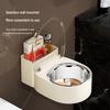 Punch-Free Wall-Mounted Bathroom Ashtray with Lid and Cigarette Storage Rack