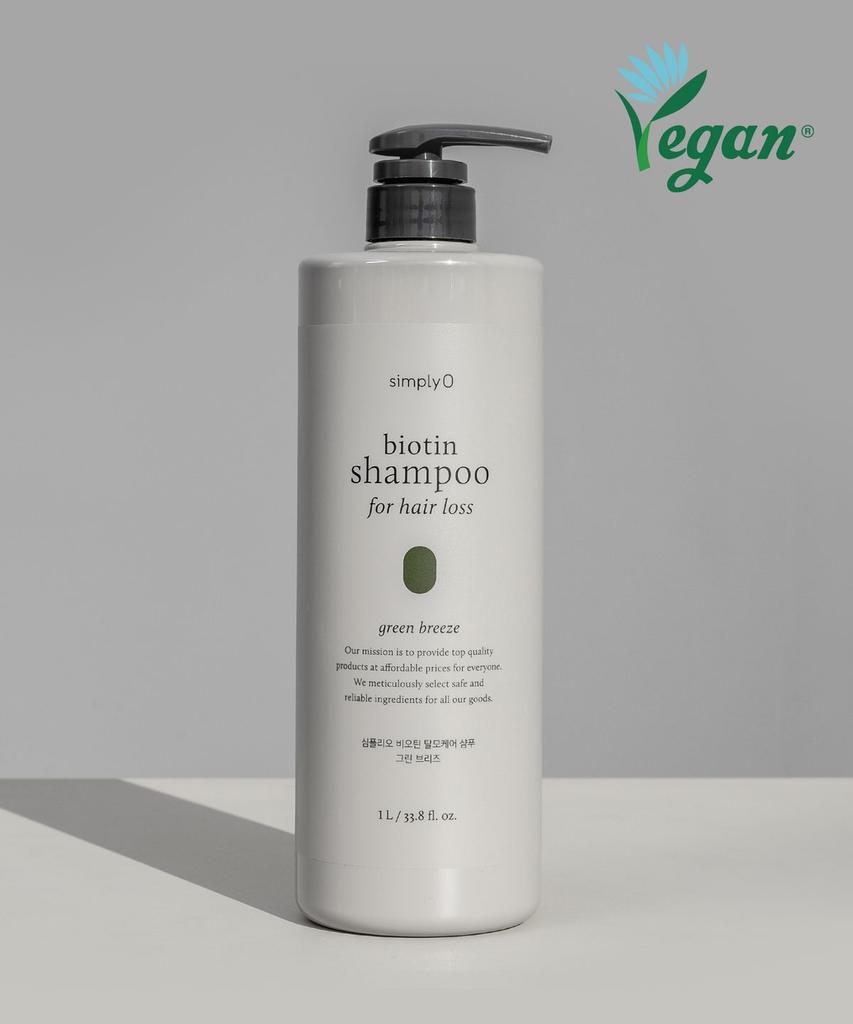 (Large Size) Biotin Hair Loss Shampoo 1L Volumizing Hair Loss Relief Scalp Care