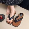 Soft Bottom JX Cool Slippers Female Summer Wear New French Fairy Style Flip-flops Thick Bottom Clip Toes Beach Cool Slippers