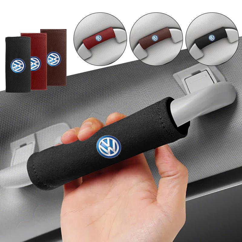 Suede Car Roof Door Pull Handle Protective Cover Soft and Comfortable For Volkswagen VW Scirocco Jetta Beetle Golf Passat PoloSZ1