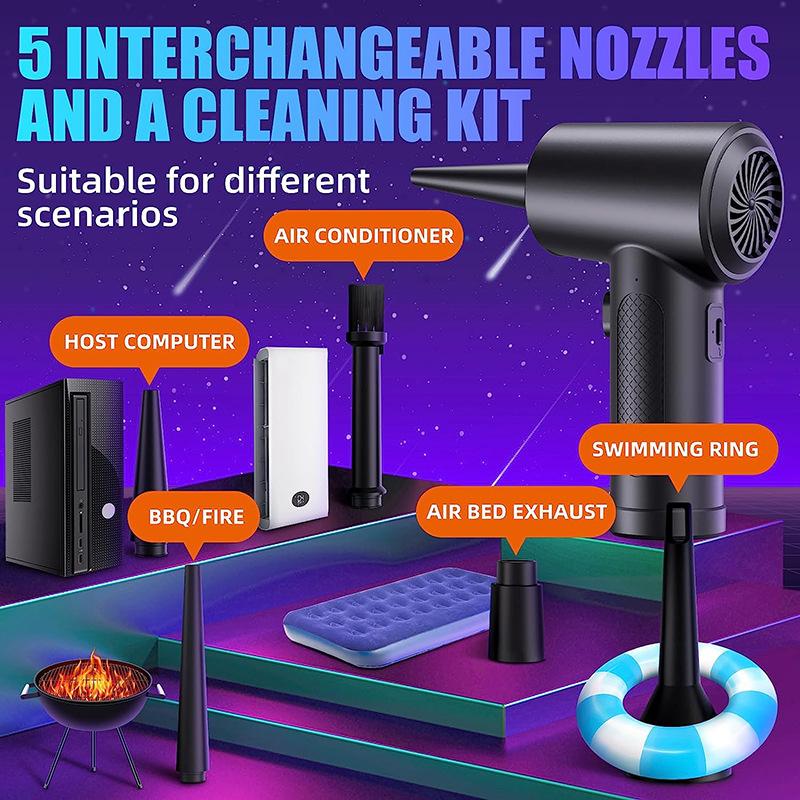 Violent Turbo Ventilator Suflantă portabilă de praf Aspirator auto multifuncțional Ventilator electric Violent fără fir