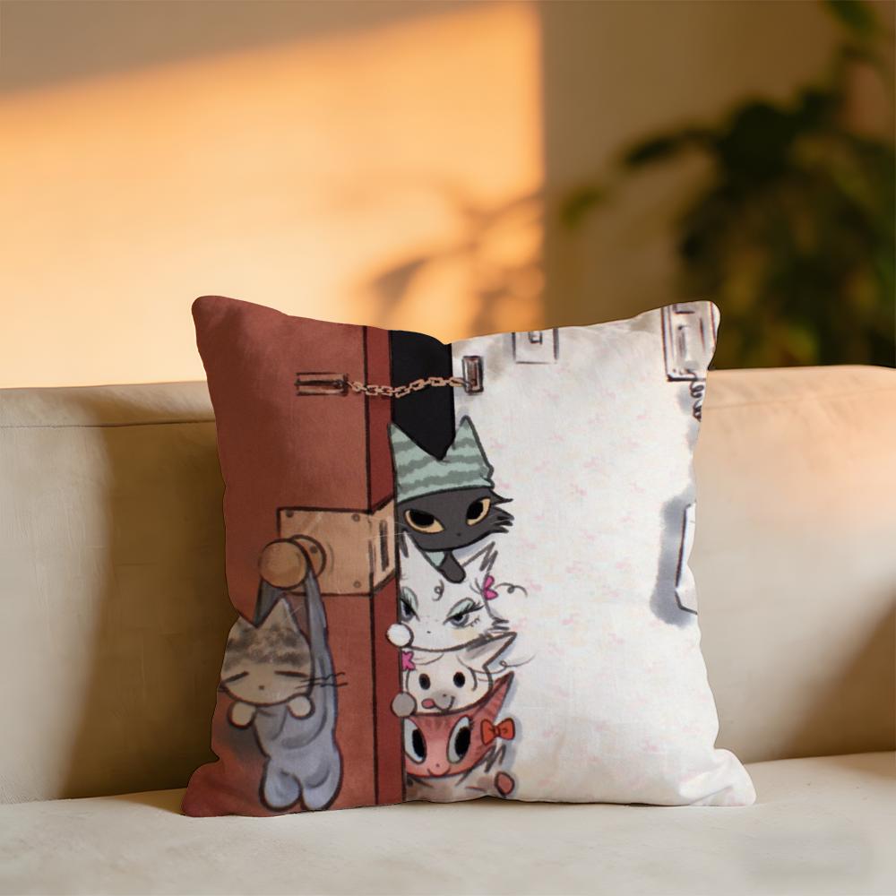 

Toysbox Cat Cushion Cover Cozy Velvet Throw PillowSoft Warm Cushion For Sofa Bed 30X30cm