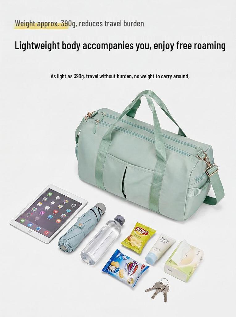 Large-Capacity Travel and Gym Bag with Wet/Dry Separation for Casual Use