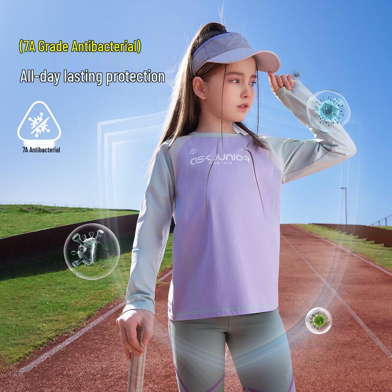 ASK JUNIOR Girls  Long-Sleeve Quick-Dry T-Shirt 130