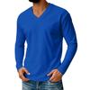 Men's V-Neck Long Sleeve Casual Shirt for Everyday Comfort