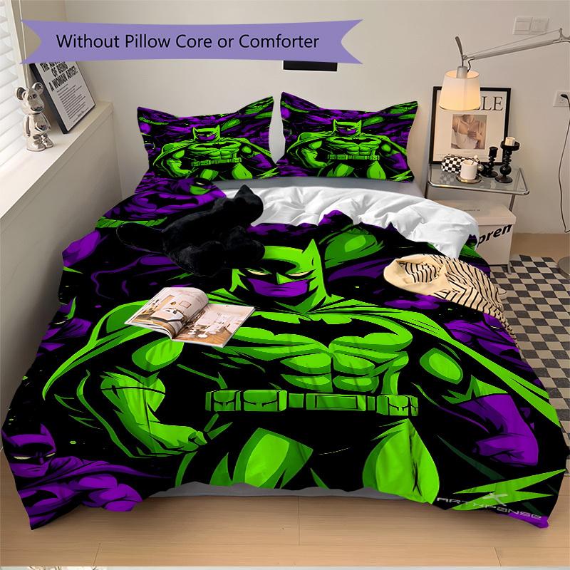 3pcs Batman Duvet Cover Set (1 Duvet Cover + 2 Pillowcases, No Core) - Comfortable, And Breathable Bedroom Decoration yy251104035