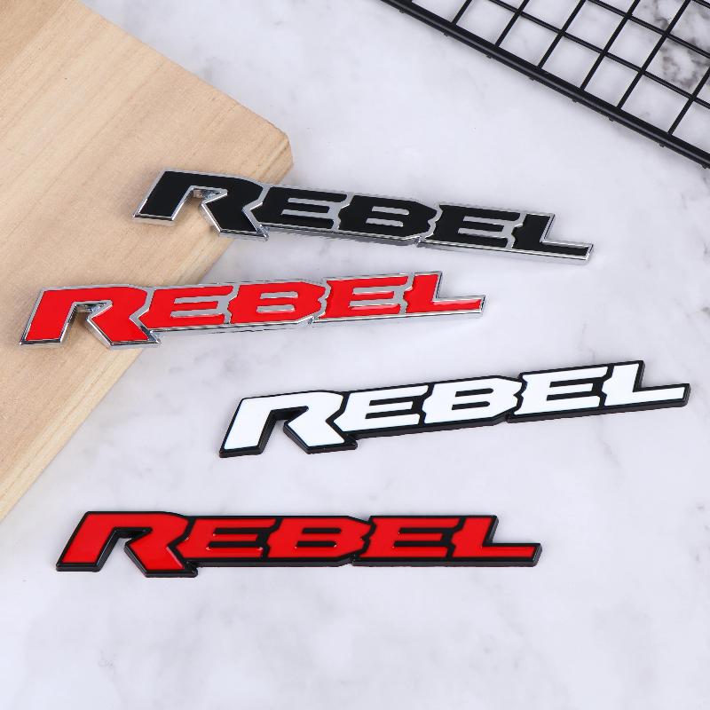 Personalized 3D Metal Car Sticker Rebel Letter Car Decal Self-Adhesive Letter Badge Stickers Car Exterior Decor Accessories